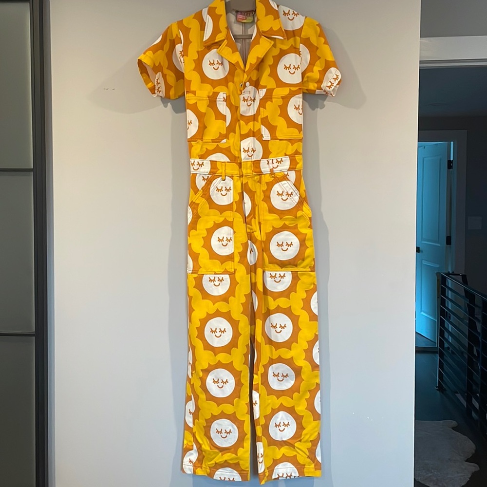 Big Bud Press 5 Year Anniversary Jumpsuit. Size S, Sunshine Print